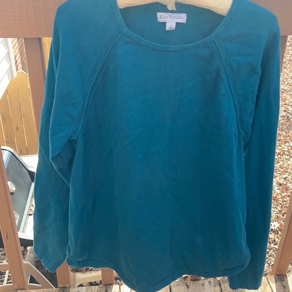 Kim Rogers Sweaters - Kim Rogers teal lightweight sweater